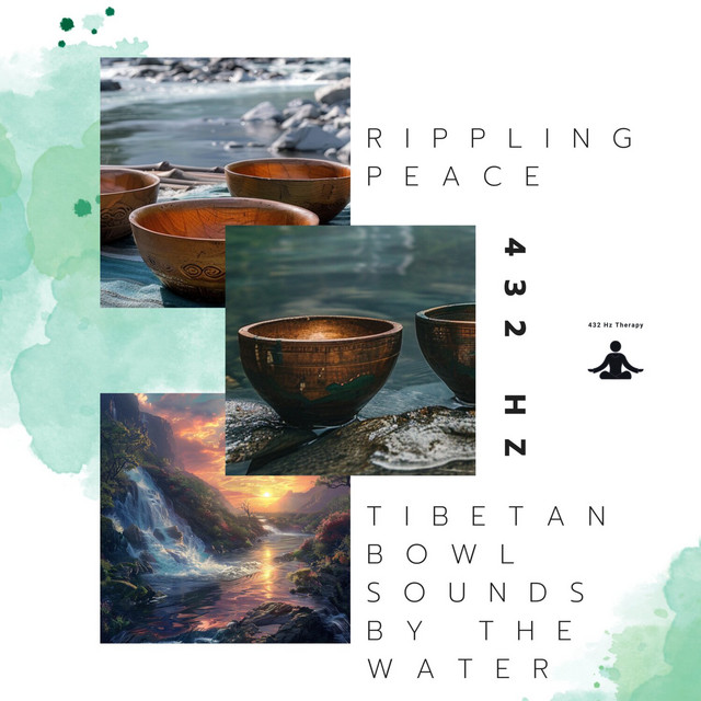 Rippling Peace: 432 Hz Tibetan Bowl Sounds by the Water cover art