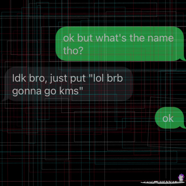 lol brb gonna go kms cover art