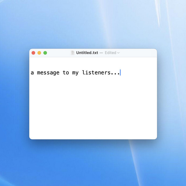 a message to my listeners