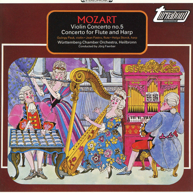Mozart: Concerto for Flute and Harp in C Major & Violin Concerto No. 5 in A Major "Turkish" cover art