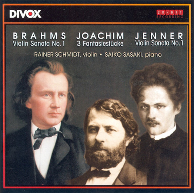 Brahms: Violin Sonata No. 1 / Joachim: 3 Stucke / Jenner: Violin Sonata No. 1 cover art