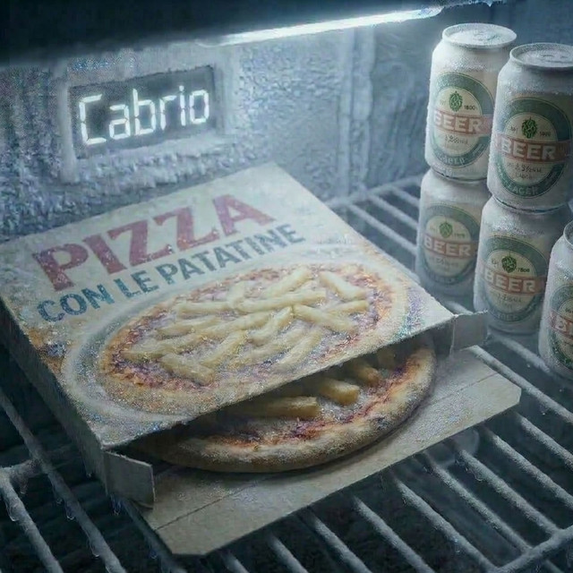 Pizza con le patatine