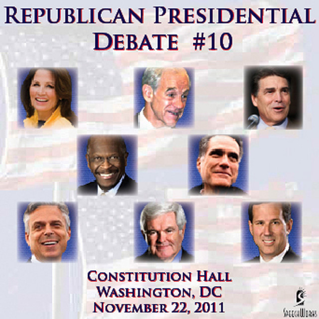 Republican Presidental Debate #10: Constitution Hall, Washington D.C. - Nov. 22, 2011 cover