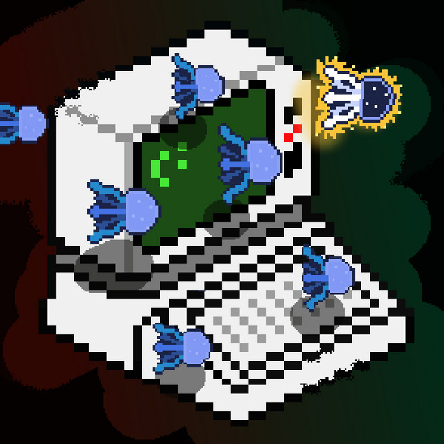 computer jellyfish funnies cover art