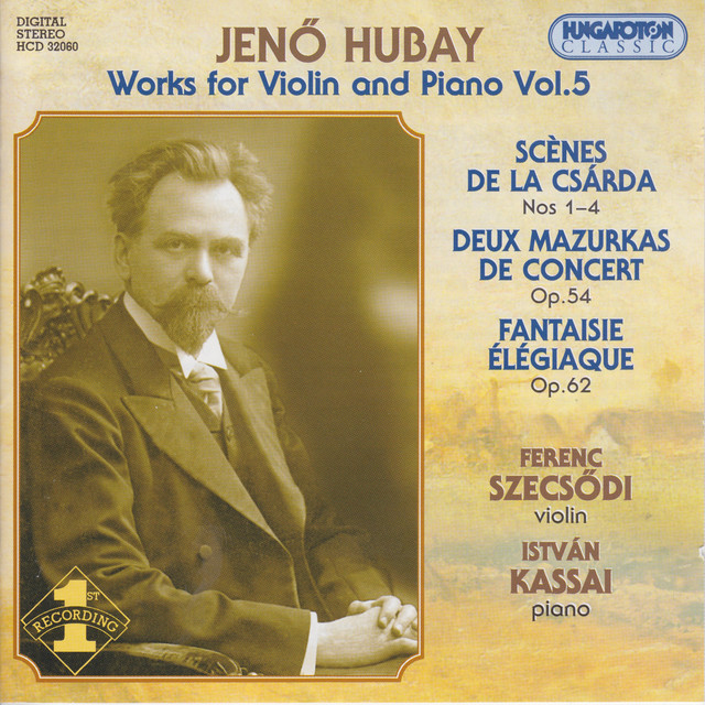Hubay: Works for Violin and Piano, Vol. 5 cover art