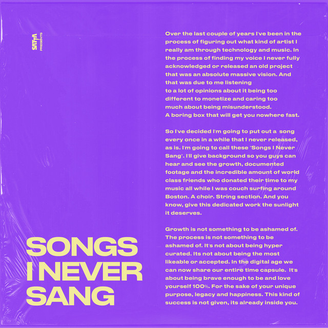 Songs I Never Sang cover art