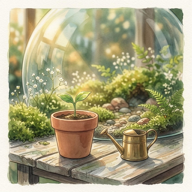 A Garden Inside a Terrarium