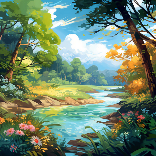 Binaural Zen by the River: Cool Breeze Magic cover art
