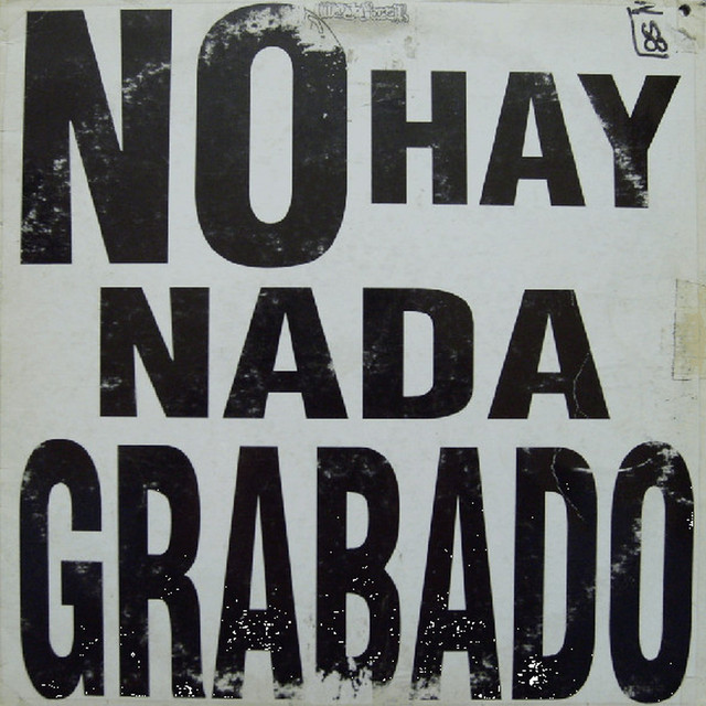 No Hay Nada Grabado cover