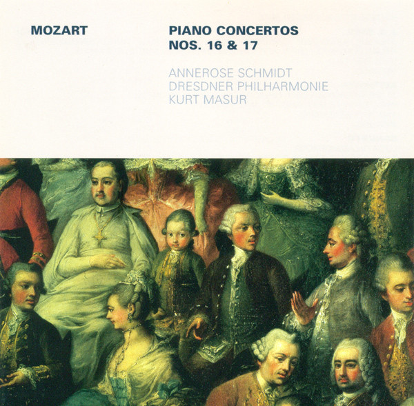 MOZART, W.A.: Piano Concertos Nos. 16 and 17 (Schmidt, Dresden Philharmonic, Masur) cover art