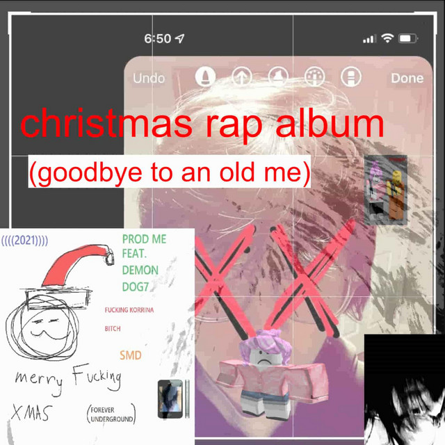 christmas rap album (goodbye to an old me) cover art