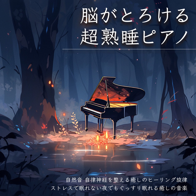 Super sound sleep piano that melts the brain, nature sound, healing melody that regulates the autonomic nervous system, healing music for a good night's sleep even on stressful nights when you can't sleep. cover art