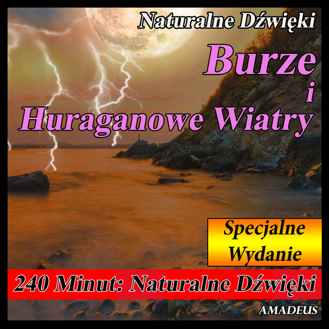Burze i Huraganowe Wiatry: naturalne dźwięki: 240 Minut Specjalne Wydanie cover art