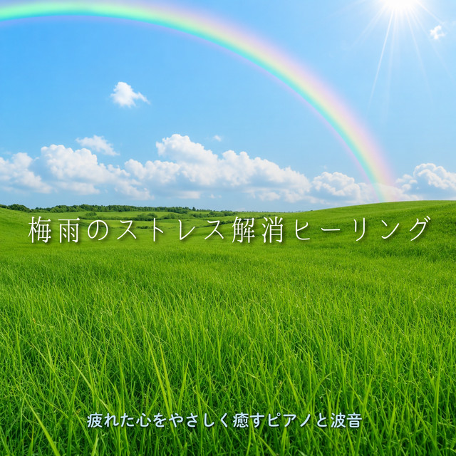 Rainy Season Stress Relief Healing - Gentle Piano and Ocean Waves for Emotional Healing cover art