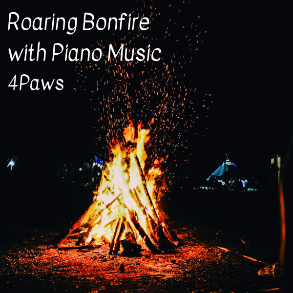 4paws: Roaring Bonfire with Piano Music cover art