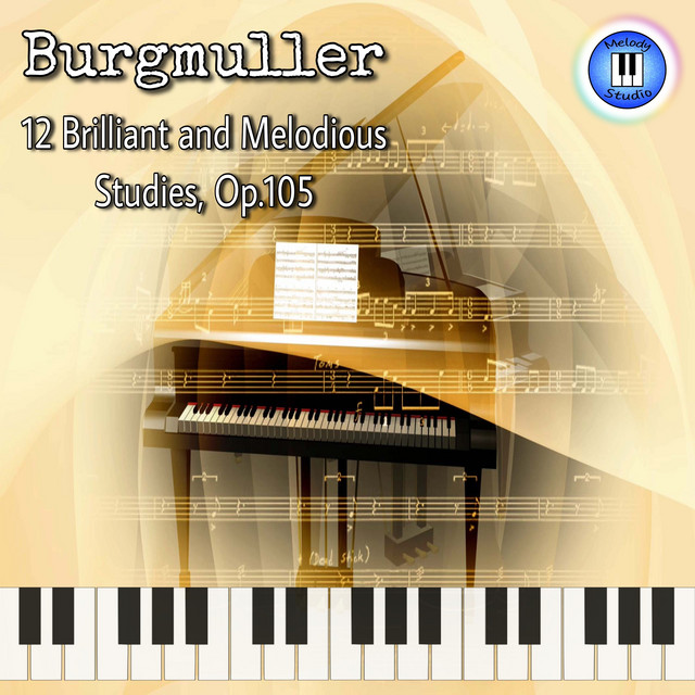 Burgmuller - 12 Brilliant and Melodious Studies Op.105 cover art
