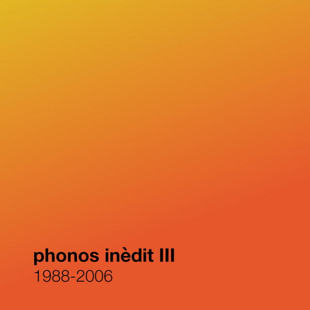 Phonos Inèdit III cover
