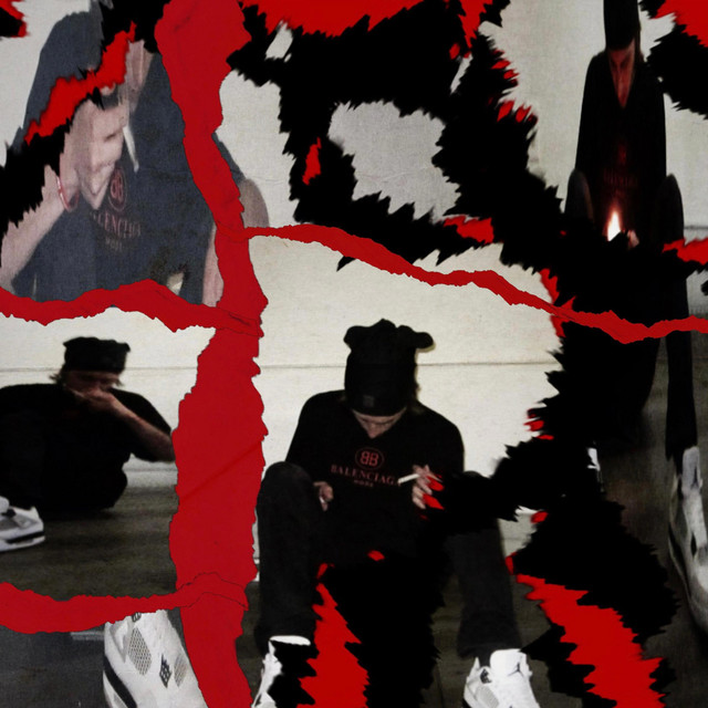 red and black album image