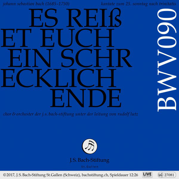 Kantate zum 25. Sonntag nach Trinitatis, BWV 90 "Es reißet euch ein schrecklich Ende": V. Choral. "Leit uns mit deiner rechten Hand" - Live