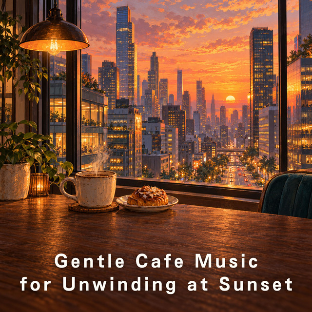 Gentle Cafe Music for Unwinding at Sunset album image