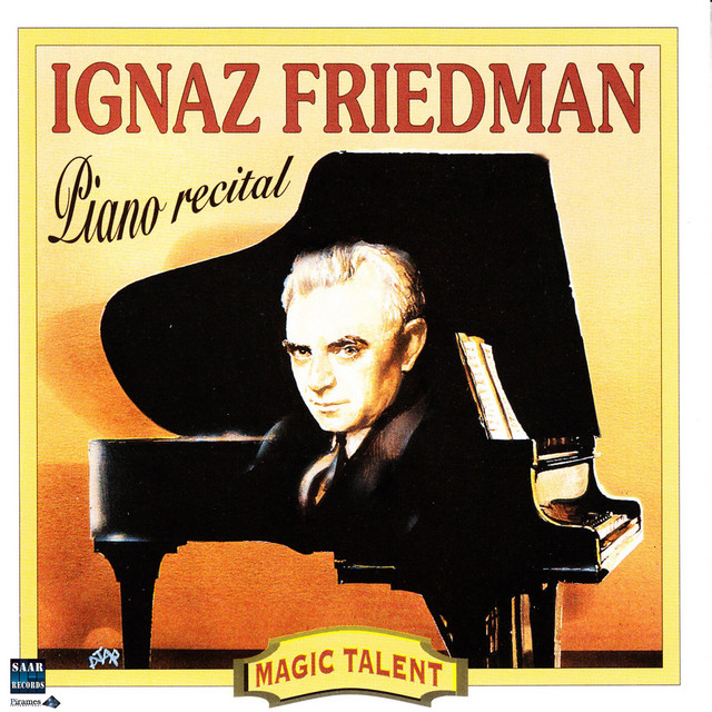 Ignaz Friedman, piano recital cover art