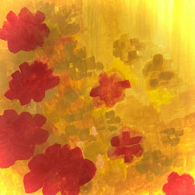 lucid slumber amongst the petals, leaves and sky cover art