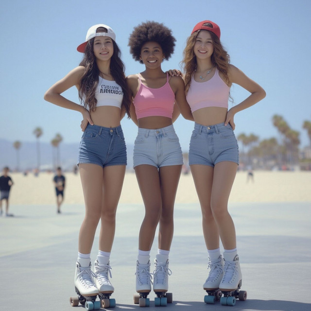 Rollergirls at Venice Beach cover