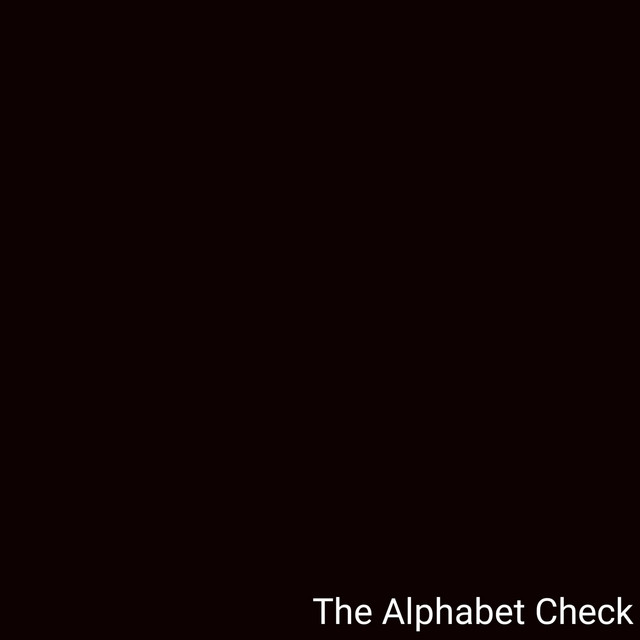 Alphabet Check