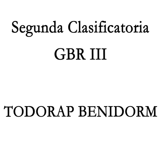 Segunda Clasiificatoria GBR III cover art