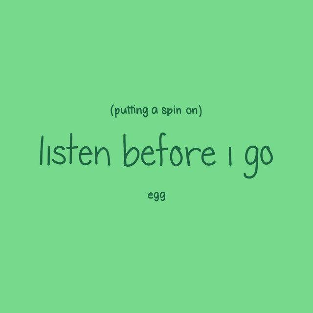 putting a spin on listen before i go cover art