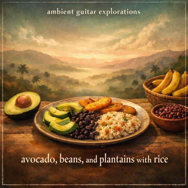 avocado, beans, and plantains with rice - Single by Ambient Guitar ...