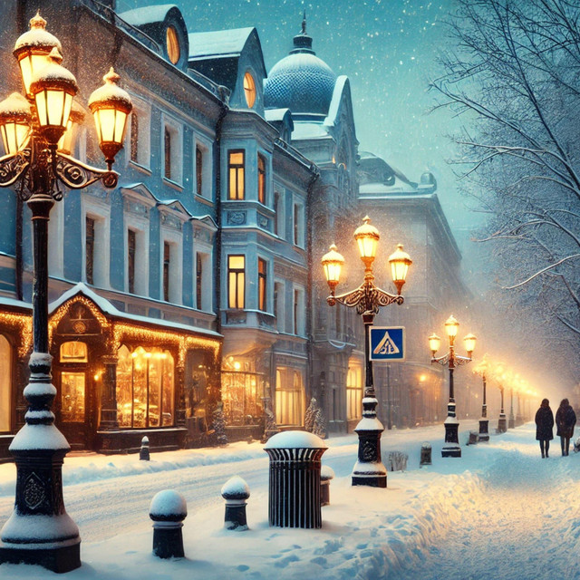 Winter Paris Streets: Soft Midnight Jazz Music