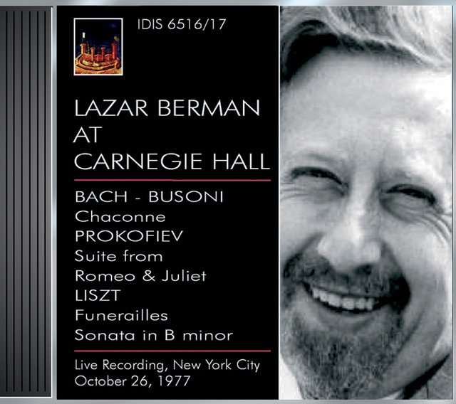 Berman, Lazar: Lazar Berman At Carnegie Hall (26 October 1977) cover