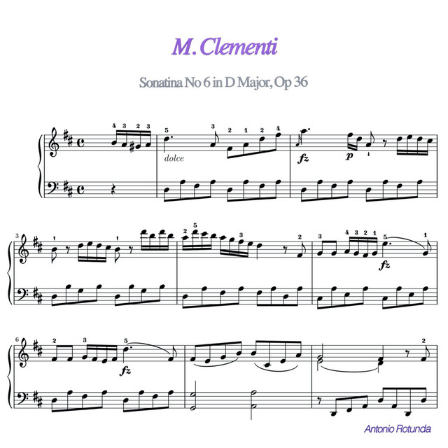 Muzio Clementi: Sonatina No. 6 in D Major, Op. 36 - Single by