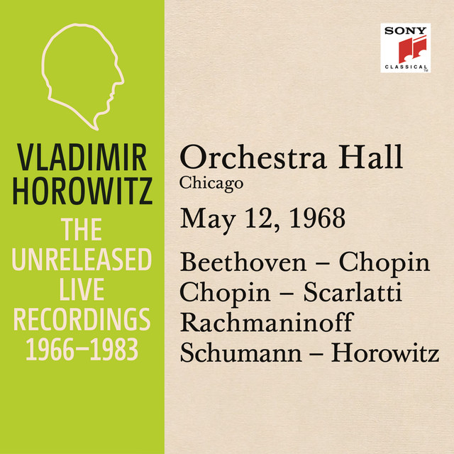 Vladimir Horowitz in Recital at Orchestra Hall, Chicago, May 12