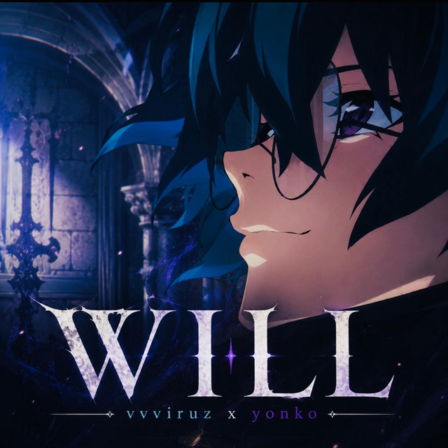 Will single artwork in blue and violet tones