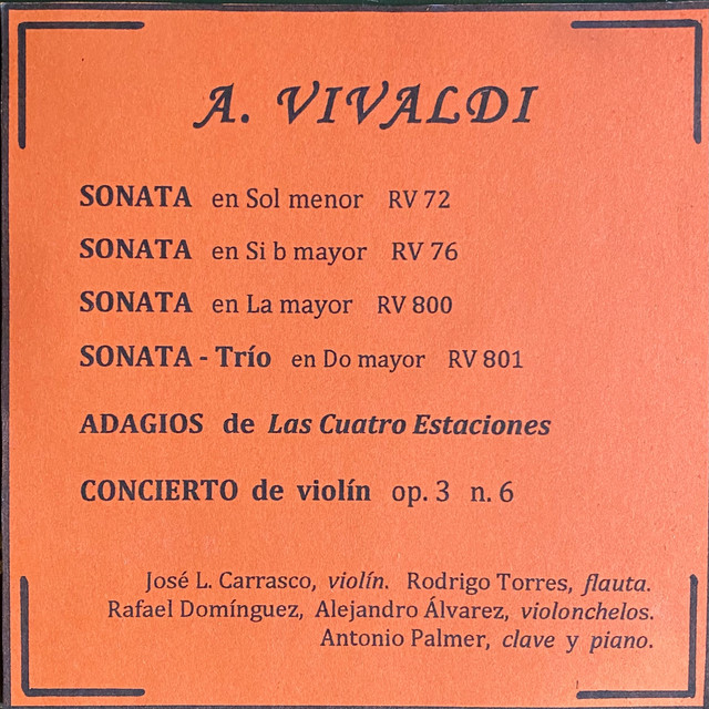 Vivaldi Sonata & Concierto para violín y orquesta cover art