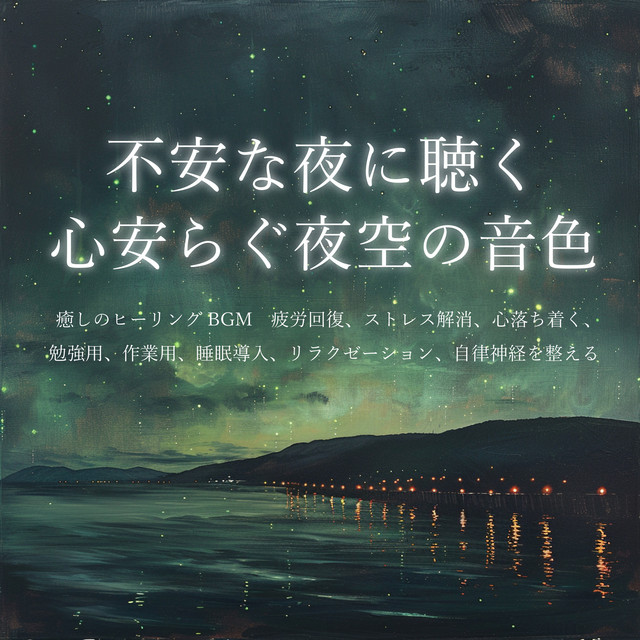 Peaceful night sky tones to listen to on anxious nights Healing BGM Relieves fatigue, relieves stress, calms the mind, for studying, working, sleep induction, relaxation, and regulates the autonomic nervous system. cover art