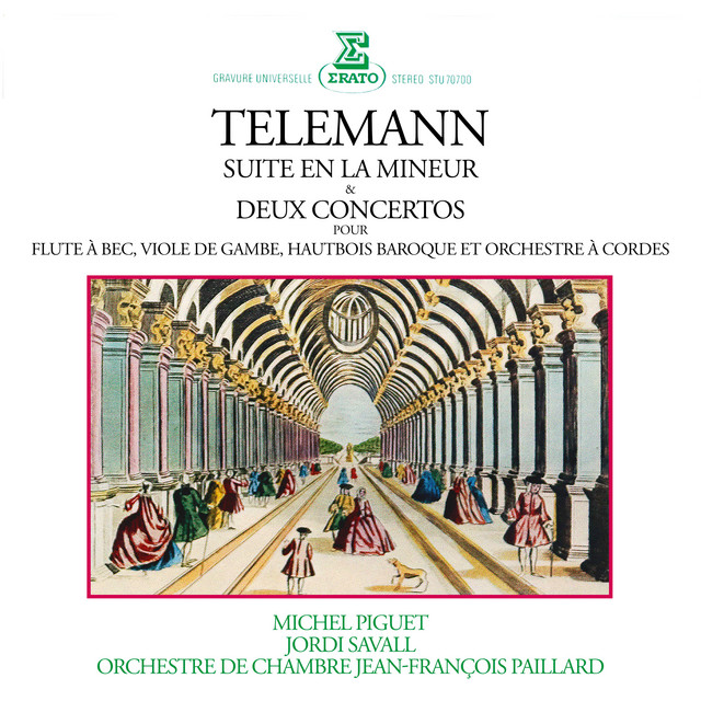 Telemann: Suite en la mineur, Concertos pour flûte à bec, viole de gambe & hautbois baroque cover art