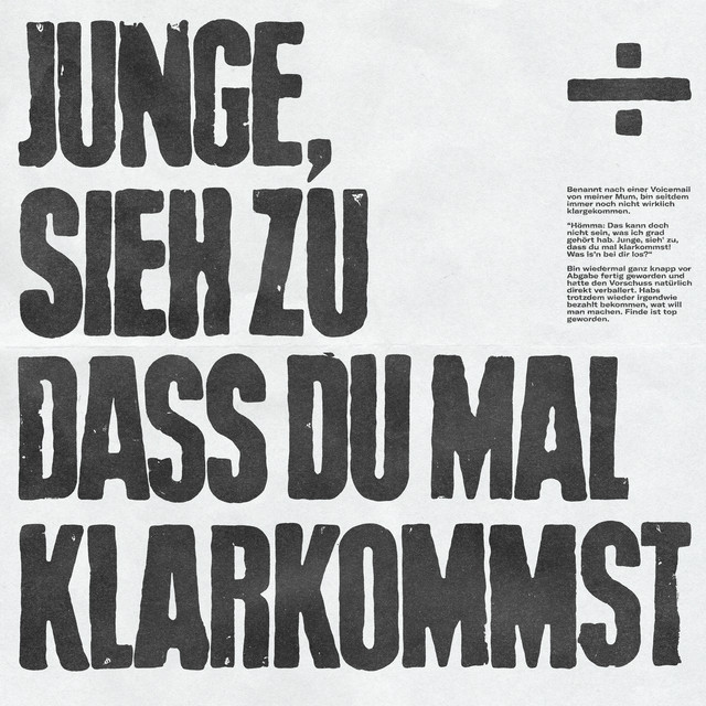 junge, sieh zu dass du mal klarkommst cover art