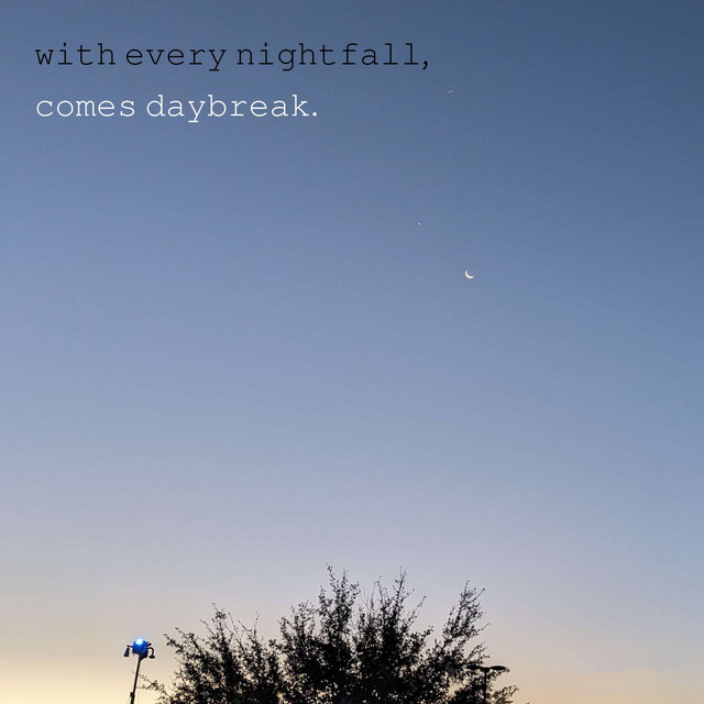 with every nightfall, comes daybreak. cover art