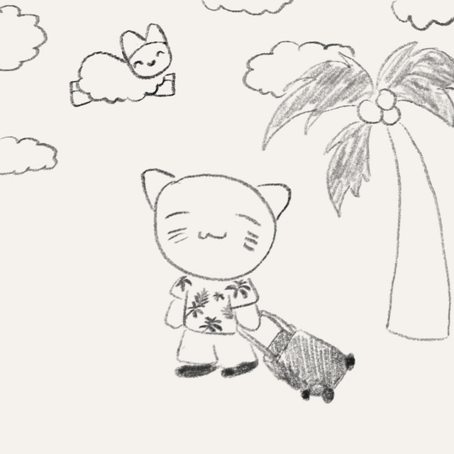 a cat goes on vacation