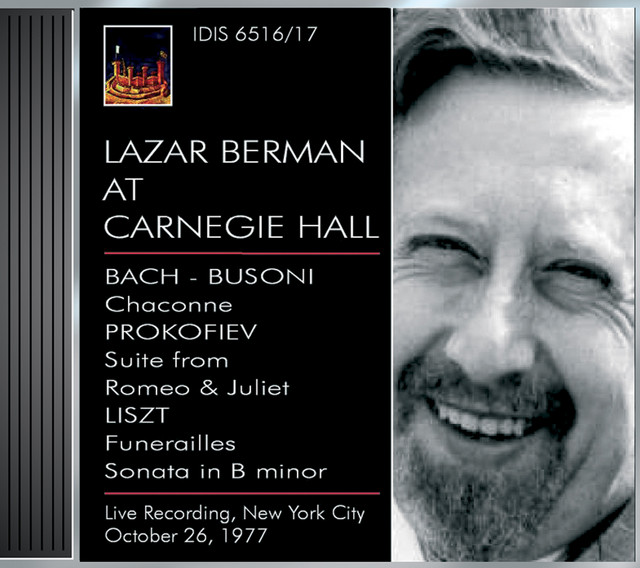 Berman, Lazar: Lazar Berman at Carnegie Hall (26 October 1977)