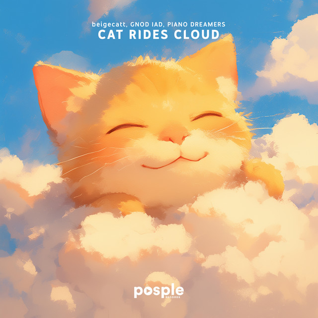 Cat Rides Cloud - with water sounds
