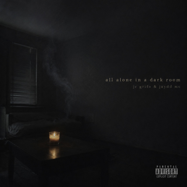 all alone in a dark room