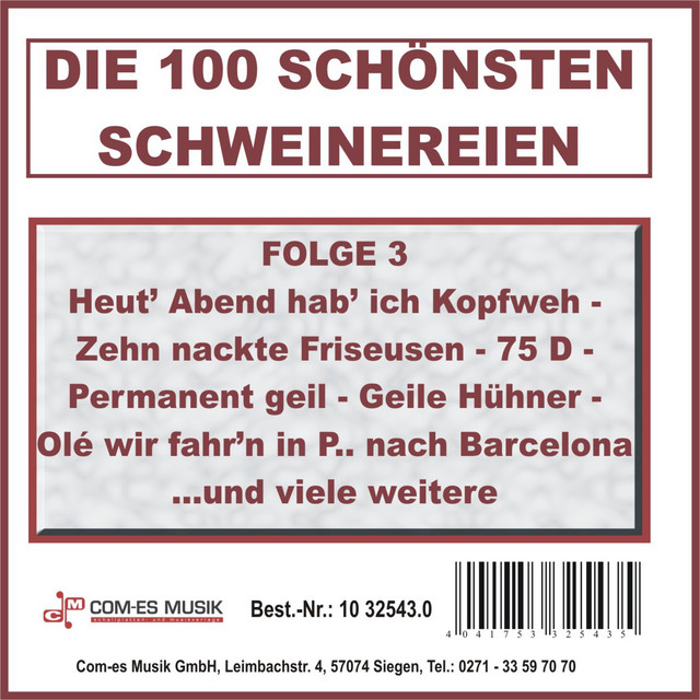 Die 100 schönsten Schweinereien, Folge 3 cover art