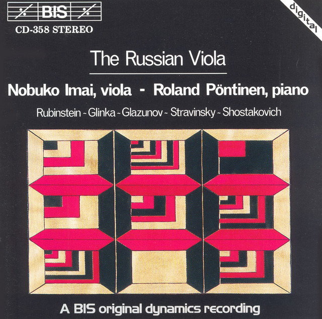Rubinstein / Glinka / Glazunov / Stravinsky / Shostakovich: Russian Viola Music cover art