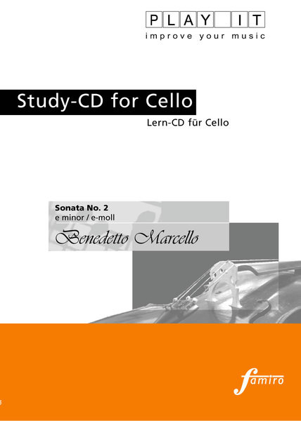 Play It - Study-cd For Cello: Benedetto Marcello, Sonata No. 2, E Minor / E-moll cover art