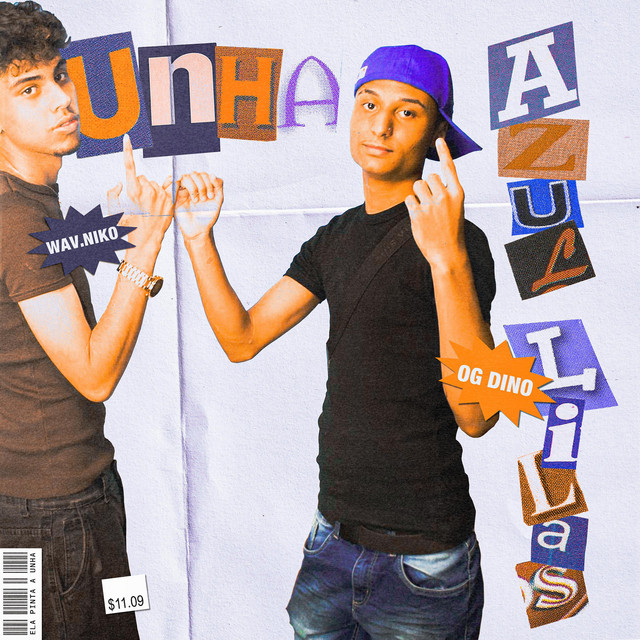 Unha azul lilas