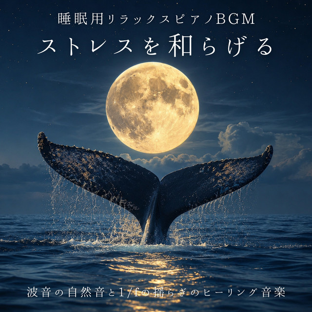 Relaxing Sleep Piano Music - Ocean Wave Nature Sounds and 1/f Fluctuation Healing Music for Stress Relief cover art
